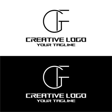 creative letter logo gf design vector
