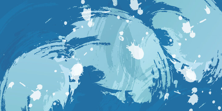 Abstract Blue Watercolor Brush Stroke Texture Background