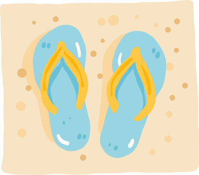 Beach Flip Flops Patchwork Graphic