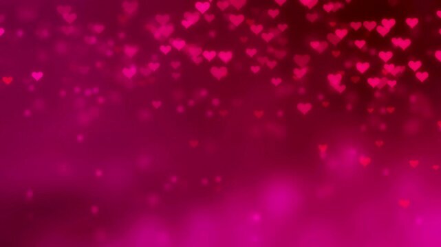 Flowing valentine`s heart bubbles on pink background marriage, invitation e card. presentation, business marketing display, holidays, Birthdays