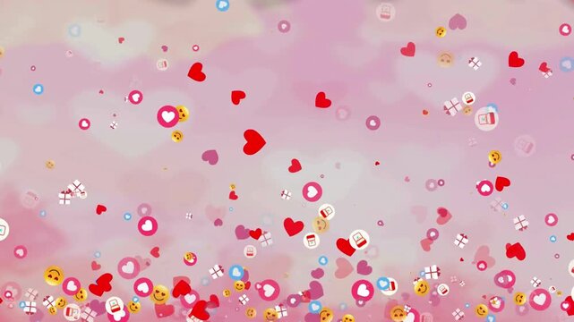 3d heart render seamless loop 4k. 3D Render of romantic background valentines day 14 february Flying Hearts Loop fantasy, magical, princess videos.