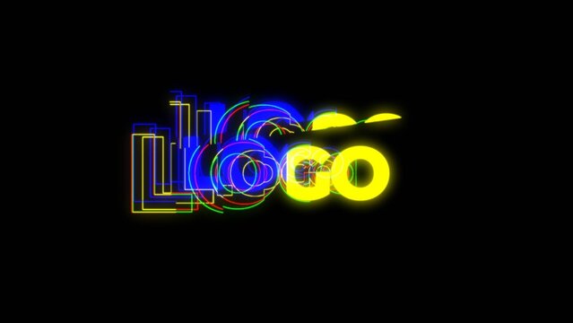 Glitch RGB Neon Logo Reveal