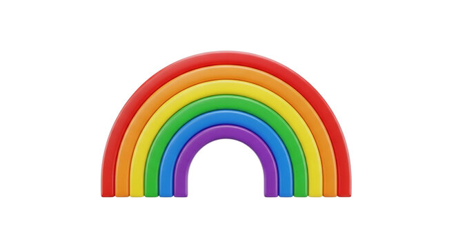 Colorful pixelated rainbow icon