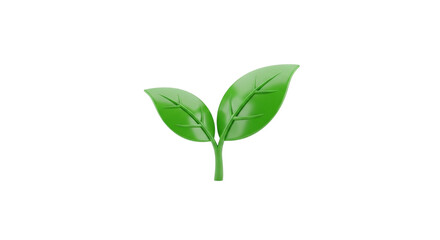Fototapeta premium Green leaf sprout icon