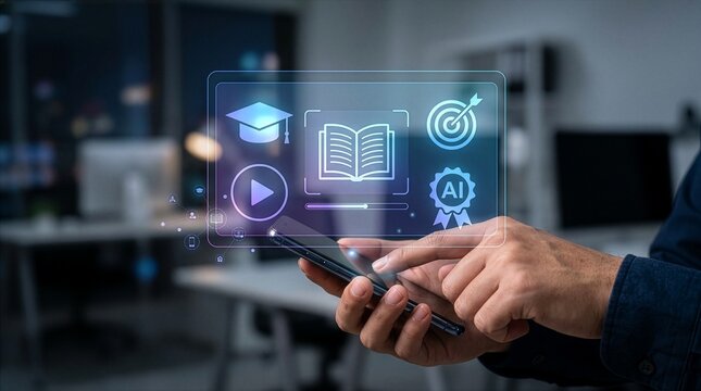 AI integration and workflow automation technology concept. business hand using stylus to control digital gear interface, symbolizing process optimization, innovation and intelligent business. New