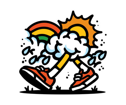 rainbow clooud walk