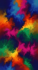 Fototapeta premium Abstract Vibrant Colorful Watercolor Paint Splash Background.