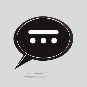 Speech bubble icon with ellipsis