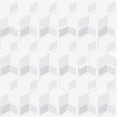 Obraz premium Abstract seamless background with intricate white and light gray interlocking hexagons, forming a sleek contemporary pattern perfect for modern graphic design projects and digital presentations