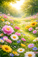 Obraz premium flowers in the garden