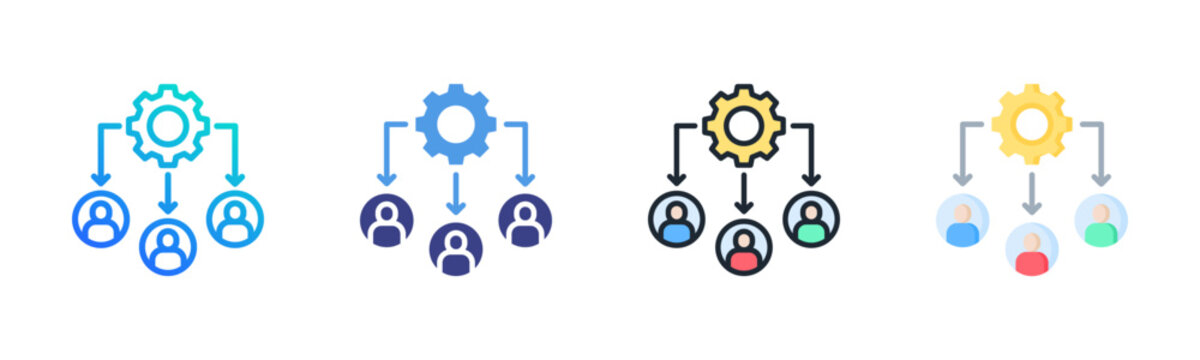 Resource Allocation Icon Set Multiple Style Collection
