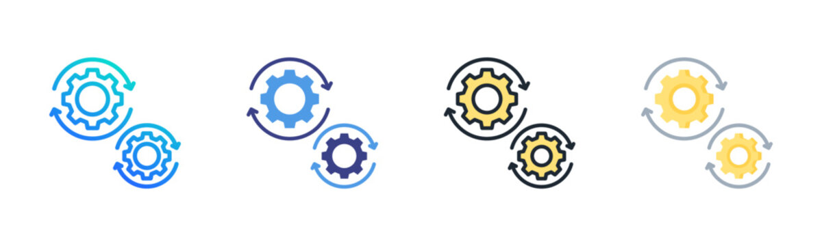 Automation Icon Set Multiple Style Collection