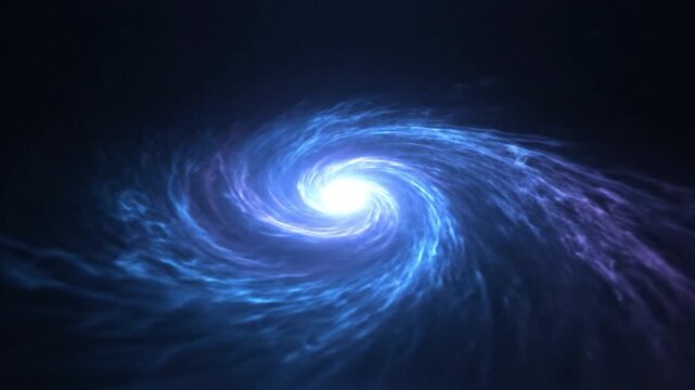 An abstract illustration of a swirling vortex of energy, with vibrant colors and a dark background, creating a sense of depth and motion