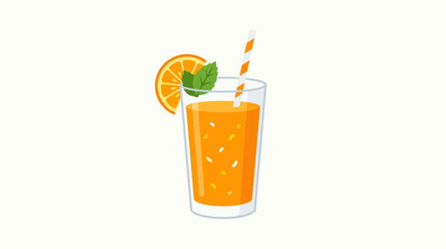 Fresh Orange Juice in Glass.