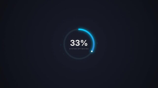 Animated percentage loading bar with increasing progress from 14 to 84 percent on a dark background