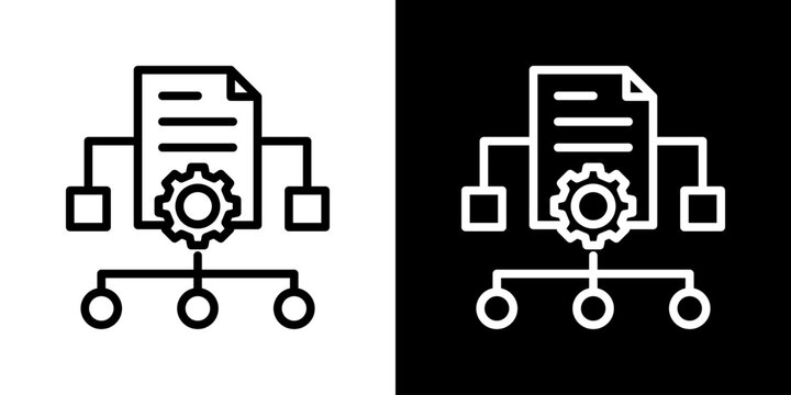 Framework Icon Set Vector Collection Isolated In Black And White