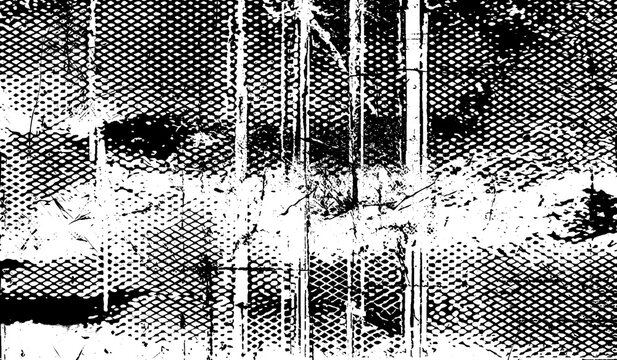 Old Film Texture with Scratches, Dust Noise and Vintage Glitch Lines. Realistic Black and White Overlay Grain Effect. PNG image 