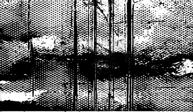 Old Film Texture with Scratches, Dust Noise and Vintage Glitch Lines. Realistic Black and White Overlay Grain Effect. PNG image 