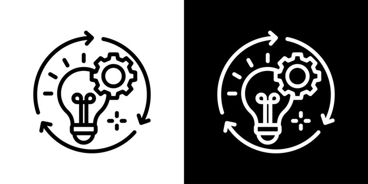 Innovation Icon Set Vector Collection Isolated In Black And White