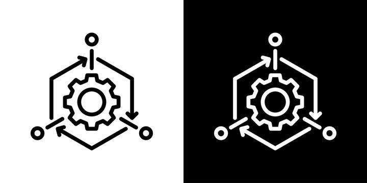 Modeling Icon Set Vector Collection Isolated In Black And White