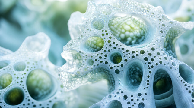 Colorful flowing abstract forms - Generative AI