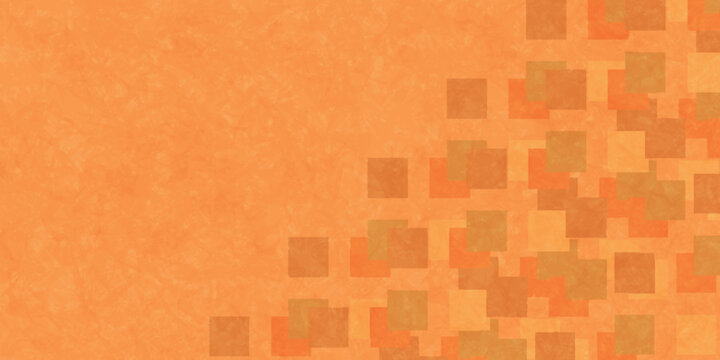 Abstract Orange Background with Geometric Square Pattern