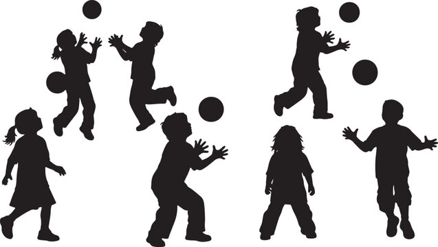 Kids Tossing and Catching Ball
