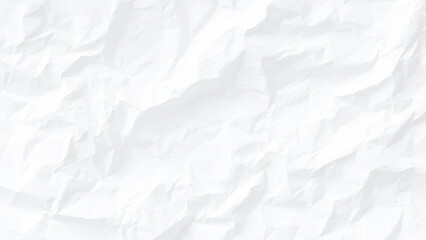 Obraz premium Crumpled white paper texture background with creases and folds