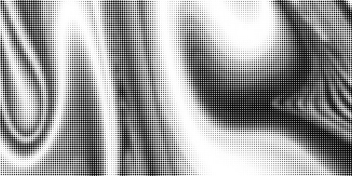 Grunge halftone gradient background. Faded grit noise texture. White and black sandy wallpaper. Retro pixelated backdrop. Anime or manga style comic overlay