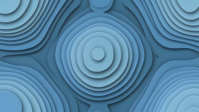 Abstract concentric cirlces geometric background in loop. Waves and concentric lines asTechnology abstract concept