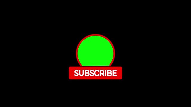Mouse clicking a like button, subscribe button and bell notification on green screen 4K resolution stock video