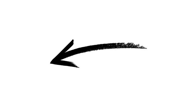 arrow graphic animation. Alpha channel black background animation.4k.