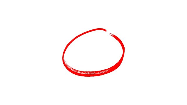  Hand-drawing oval frame circle animation
