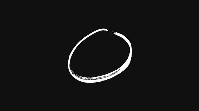  Hand-drawing oval frame circle animation