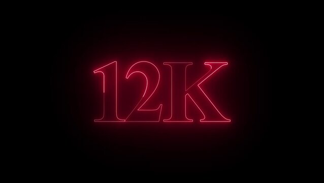 Glowing neon open 12k, flower, like, comment, sign on black background for business night design 4k video