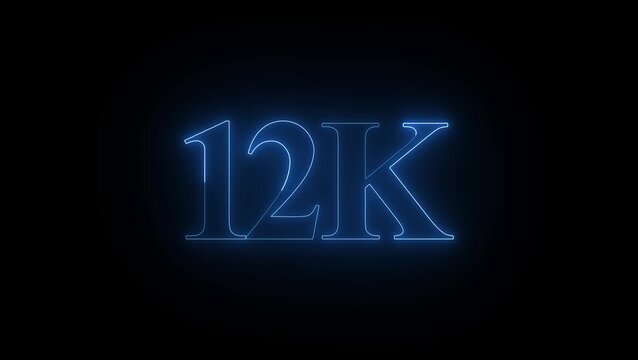 Glowing neon open 12k, flower, like, comment, sign on black background for business night design 4k video