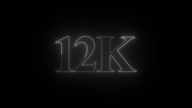 Glowing neon open 12k, flower, like, comment, sign on black background for business night design 4k video