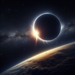 Obraz premium a solar eclipse