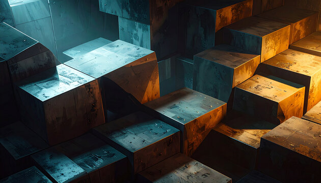 Abstract cube composition