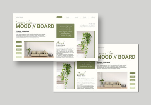 Brand Mood Board Template Layout