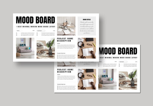 Minimal Modern Mood Board Layout