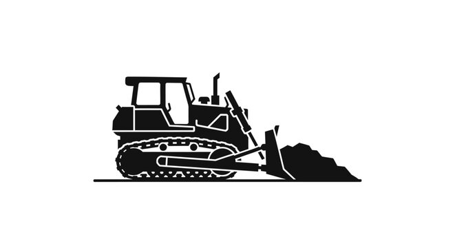Bulldozer Construction Heavy Equipment Machine.