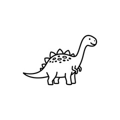 Fototapeta premium A cartoon dinosaur with spikes.