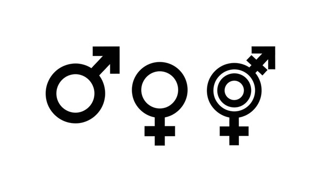 Diversity gender symbols equality icons.