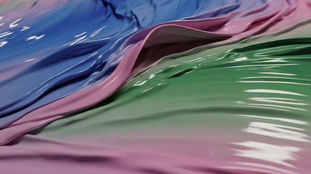 Multicolored texture moving gradient with blue tones and flowing patterns in abstract art