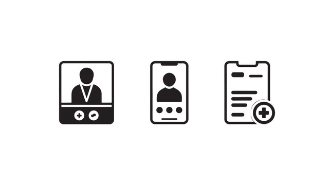 Digital Profile Verification Icons for User Authentication and Online Identity Security Concepts