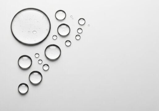 silver metallic beads and ring isolated on white background minimal design