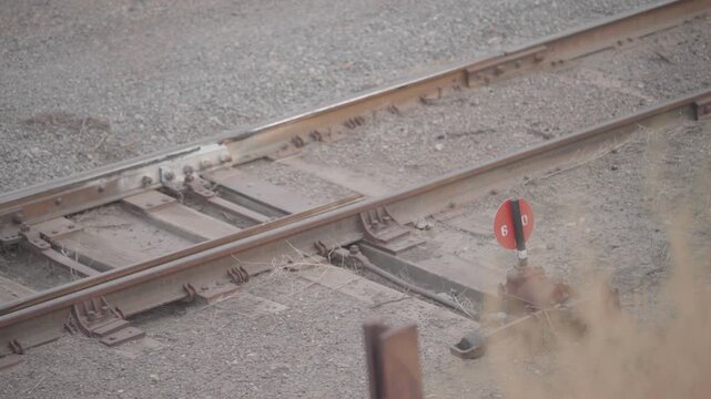 Railway Track Switch Mechanism with Signal Marker