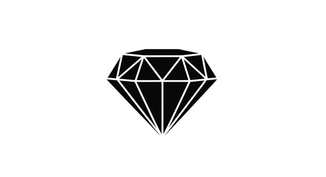 diamond silhouette on transparent background high quality professional