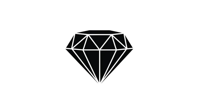diamond silhouette on transparent background high quality professional